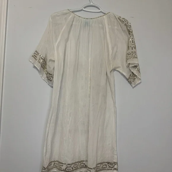 TAJ by Sabrina Crippa Tops Taj By Sabrina Embellished Tunic Dress coverup sz M - Picture 10 of 10